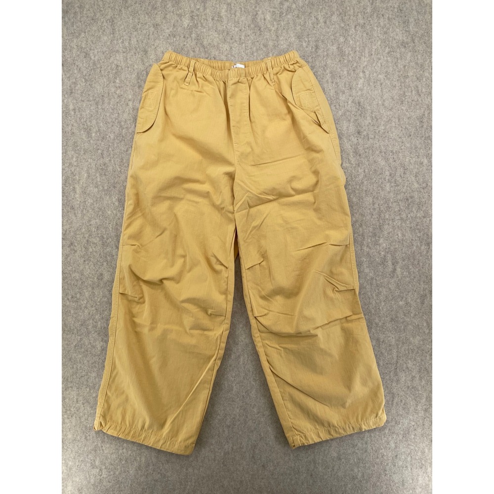 BDG Urban Outfitters Womens Baggy Tech Pants Beige Wide Leg Cropped Size M